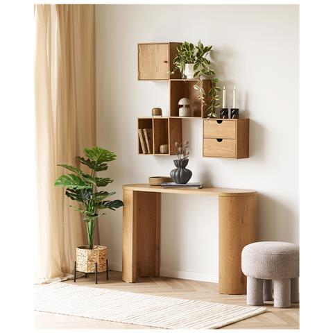 Mensola Da Parete Con Sportello Townsville In Rovere Massiccio 30x18x30 Cm - Foto 7