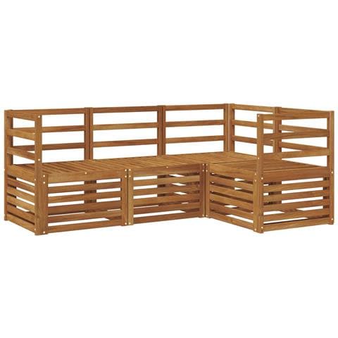 Set divani 4 pcs Naturale Legno di Acacia Massello - Foto 1