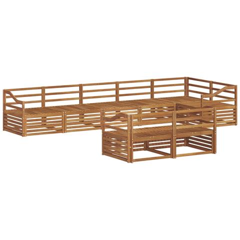 Set di divani da esterno 8 pcs Naturale - Foto 1