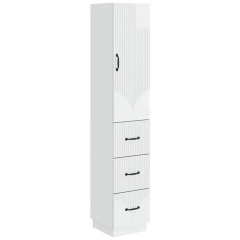Set di armadi 2 pcs Bianco Lucido 33 x 34,5 x 87 cm - Foto 1