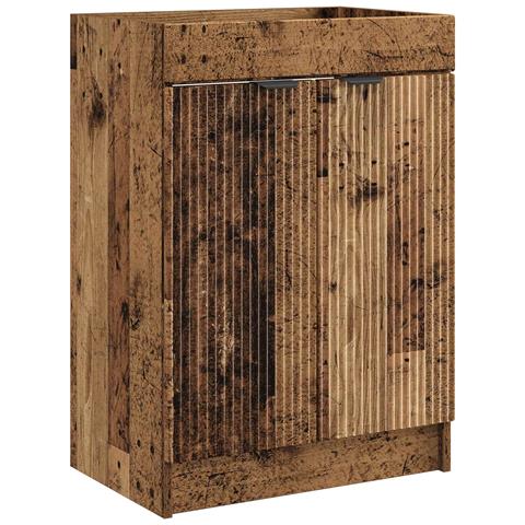 Mobiletto da bagno sotto il lavello Legno antico - Foto 1