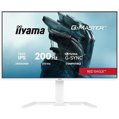 Monitor 27" Fast IPS G-MASTER GB2771QSU-W1 Gaming 2560 x 1440 Pixel Wide Quad HD Tempo di Risposta 2 ms Frequenza di Aggiornamento 200 Hz Bianco - Foto 1