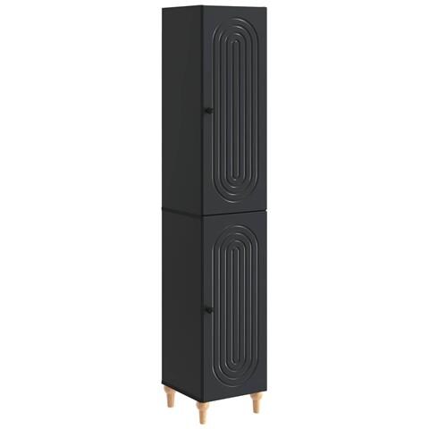 Set di armadi 2 pcs Nero Legno ingegnerizzato - Foto 1