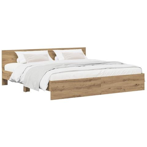 Struttura letto con testata Rovere Artigianale 200 x 200 cm - Foto 1