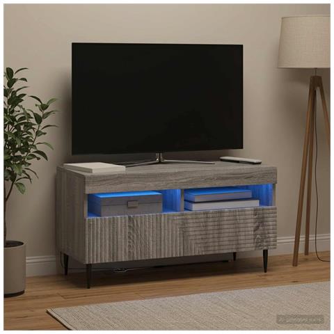 Mobile TV LED Sonoma grigio Legno ingegnerizzato - Foto 2
