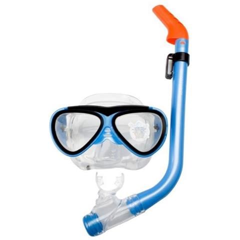 Junior Maschera Subacquea Con Boccaglio Aqua / nero 88dh - Foto 1