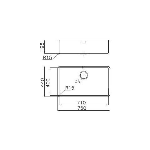 Lavello Ke 1v 71x40 St Gunmetal - 2157 856 - Foto 4