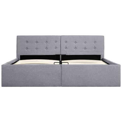 Giroletto Con Contenitore Grigio Chiaro In Tessuto 160x200 Cm - Foto 2