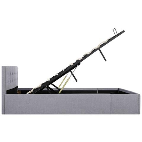 Giroletto Con Contenitore Grigio Chiaro In Tessuto 160x200 Cm - Foto 10