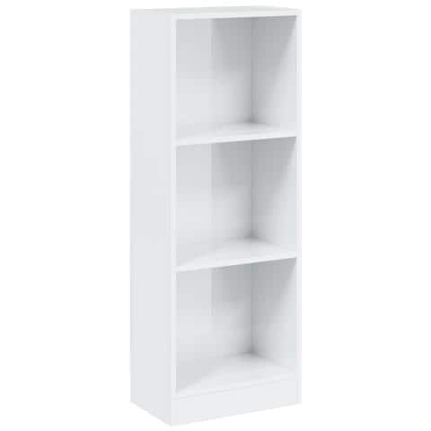 Libreria A 3 Ripiani - Scaffale Portaoggetti Nera 80x30x105 Cm In Massello Di Pino 93317 78060143