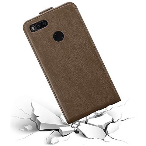 Custodia Compatibile Con Xiaomi Mi A1 / 5x In Bruno Caffè - Coperchio Protettivo In Design Flip Con Chiusura Magnetica - Foto 2