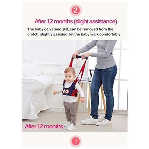 Bambino A Piedi Cablaggio Handheld Girello Cassetta Di Sicurezza Stand Hand Held Bambino Guinzaglio Assistente Walking Helper Turismo Traspirante Cavo Di Sicurezza Nastro Per Infantili Regolabile (blu) - Foto 2