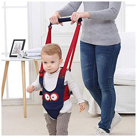 Bambino A Piedi Cablaggio Handheld Girello Cassetta Di Sicurezza Stand Hand Held Bambino Guinzaglio Assistente Walking Helper Turismo Traspirante Cavo Di Sicurezza Nastro Per Infantili Regolabile (blu) - Foto 1