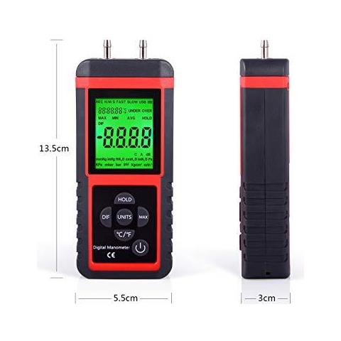 Digital Manometro Pressione Daria Contatore Del Gas Gauge Reader Con 32 Bit Mcu A 24 Bit Adc Ad Alta Precisione 12 Disponibilit Dei Dati Salva O Attesa - Foto 2