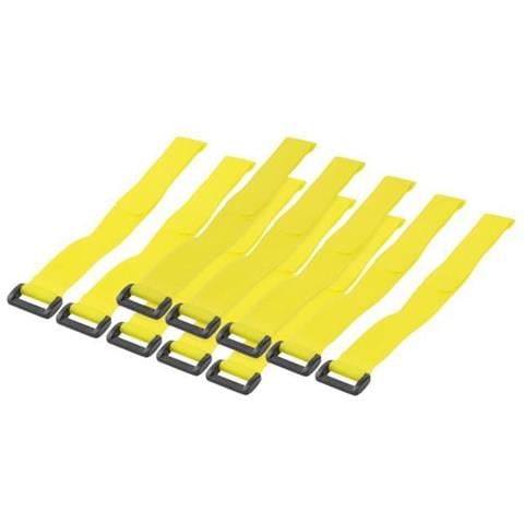 Fascette Fermacavo Gialle In Velcro Set Da 10 Pz - Foto 1