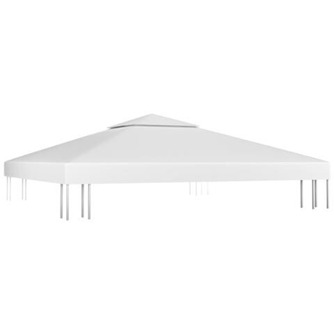 Copertura Superiore per Gazebo a 2 Strati 310 g /m² 3x3 m Bianca - Foto 7