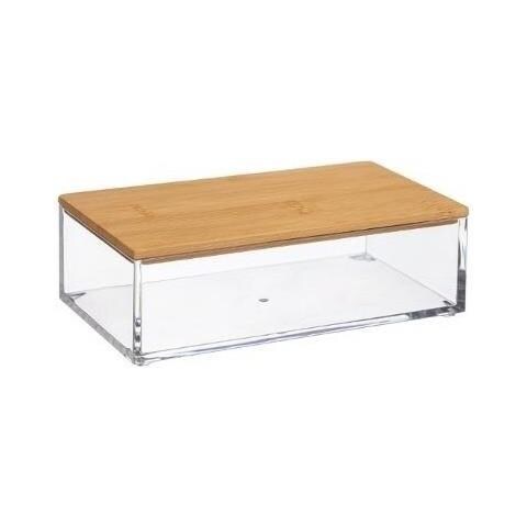 Contenitore Da Cucina Rettangolare Coperchio In Bamboo 16x9,6x H5,1 Cm - Foto 1