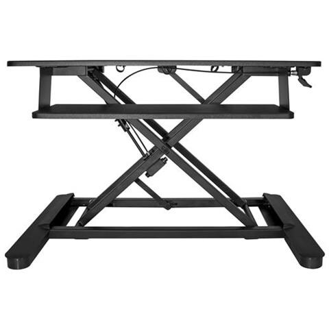 Stazione Di Lavoro Sit-stand Regolabile Per 2 Monitor da 89cm max 12.7 Kg - Foto 3