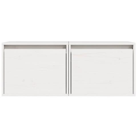 Pensili Bianchi 2 Pz 45x30x35 Cm In Legno Massello Di Pino - Foto 10