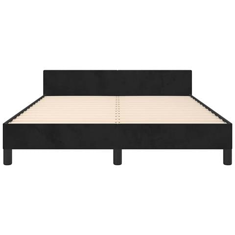 Giroletto senza Materasso Nero 140x190 cm in Velluto - Foto 2