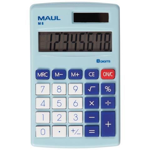 M 8 calcolatrice Tasca Calcolatrice con display Blu, Bianco - Foto 1