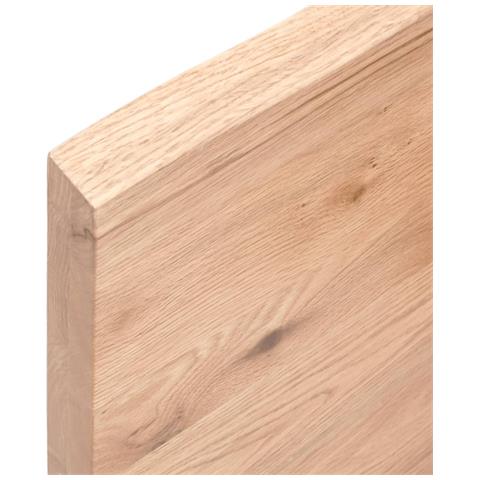 Piano Bagno Marrone 100x50x (2-4) cm Legno Massello Trattato - Foto 2