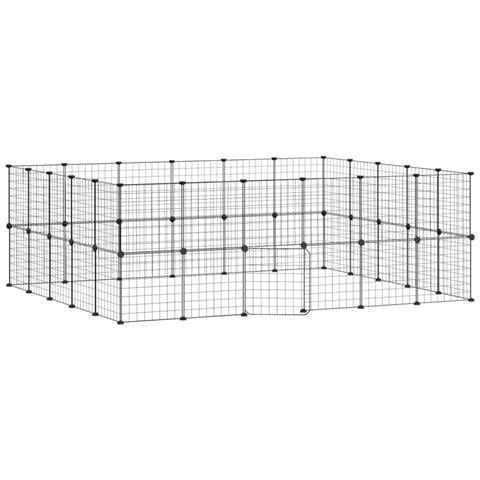 Gabbia Per Animali 44 Pannelli Con Porta Nera 35x35 Cm Acciaio - Foto 1