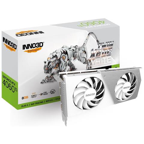 Scheda Grafica Geforce Rtx 4060 Ti 8 Gb Twin X2 Oc Bianca - 8 Gb Gddr6- 1x Hdmi- 3x Dp - Foto 2