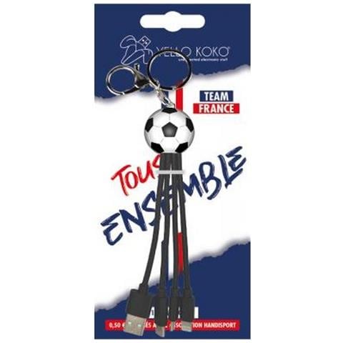 Cavo Andy Usb A/micro Usb E Usb C E Lightning 3 In 1 Da 0,20 M Calcio, Nero - Foto 1