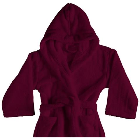 Accappatoio Con Cappuccio In Morbida Spugna Mod. Sophie Tinta Unita Vari Colori M Bordeaux - Foto 2