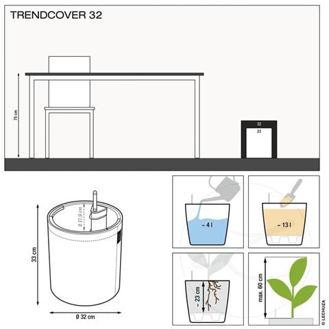 Fioriera TRENDCOVER 32 Cork ALL-IN-ONE Naturale Chiaro - Foto 4