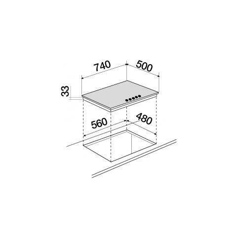 Piano Cottura da Incasso a Gas STR85TH42 75 cm 5 Fuochi Griglie in Ghisa finitura Grigio Tortora Colore Marrone, Grigio - Foto 2