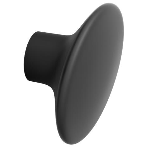 WALL HOOK MOVE Noir Parete Silicone, Alluminio Nero - Foto 1
