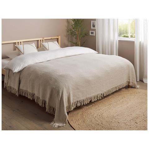 Copriletto Cotone Grigio Chiaro 220 X 240 Cm Yerbent - Foto 1