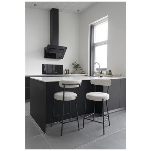 Sgabello Alto Badalona - Bianco - Metallo - 46x39x90 Cm - Foto 2