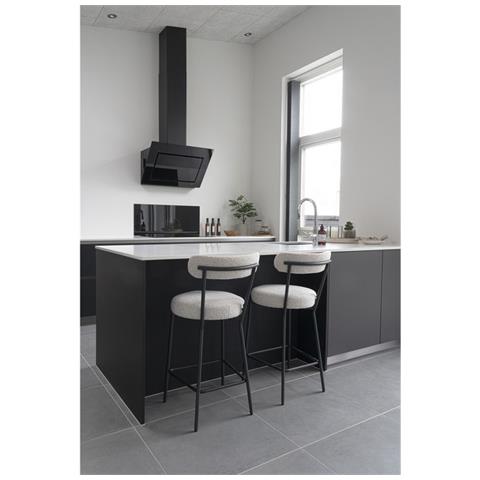 Sgabello Alto Badalona - Bianco - Metallo - 46x39x90 Cm - Foto 7