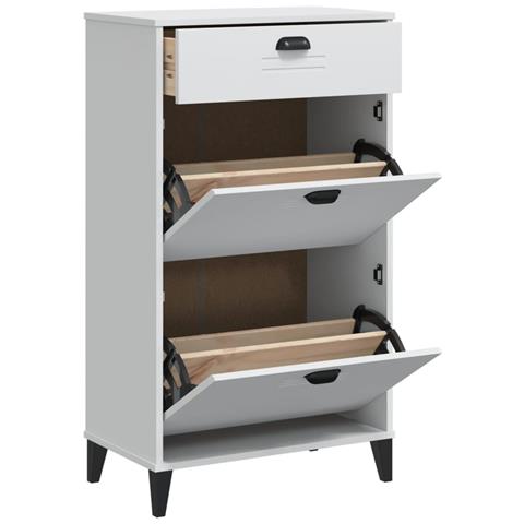 Scarpiera Viken Bianca In Legno Multistrato - Foto 2