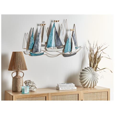 Decorazione Da Parete Blu E Oro Bohrium - Foto 1