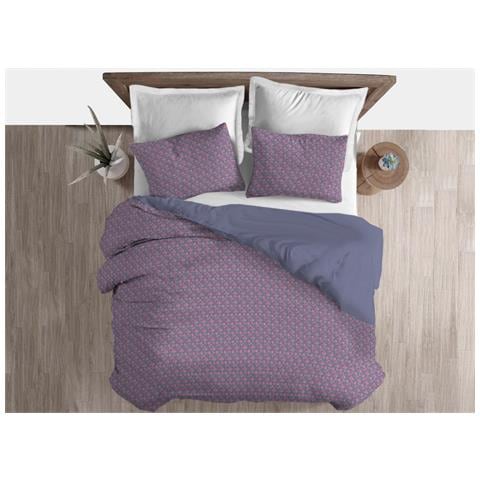 Copripiumino Sacco Piumone 100% Cotone Linea 3027 Fiori Provenzale Matrimoniale Grigio - Foto 1