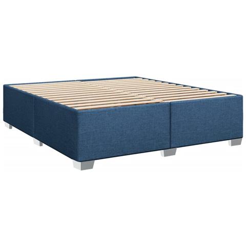 Giroletto Senza Materasso Blu 200x200 Cm In Tessuto - Foto 3