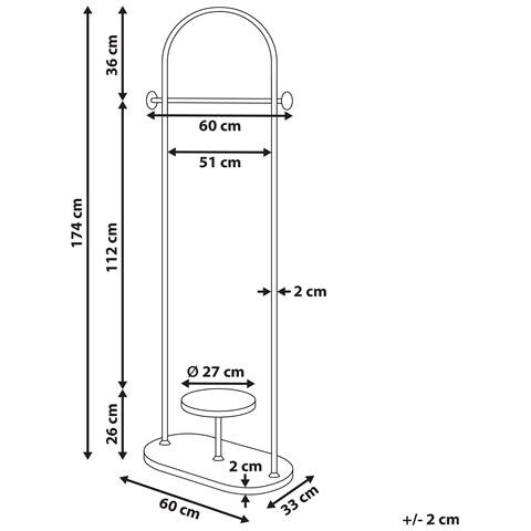 Appendiabiti Hardin Nero - Foto 7