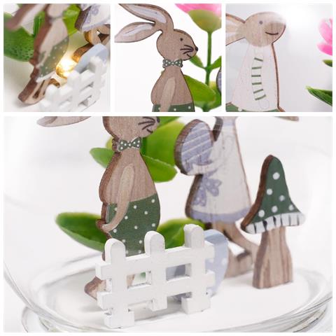 Decorazione In Legno Con Illuminazione A Led 2 Pezzi - Foto 2