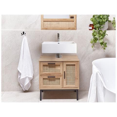 Mobile Lavabo Rosell 60 Cm Marrone Chiaro - Foto 1