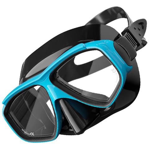 Maschera Subacquea, Vestibilità Comoda Black+blue - Foto 1