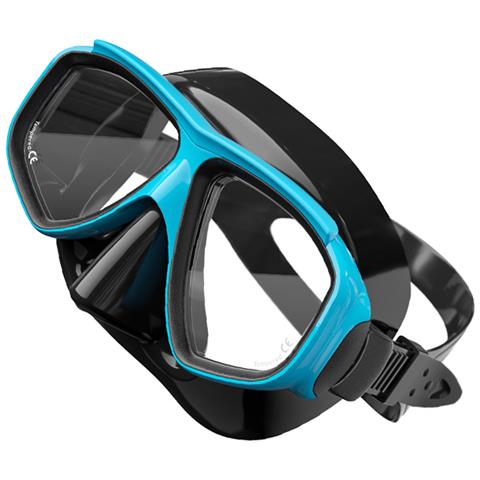 Maschera Subacquea, Vestibilità Comoda Black+blue - Foto 2