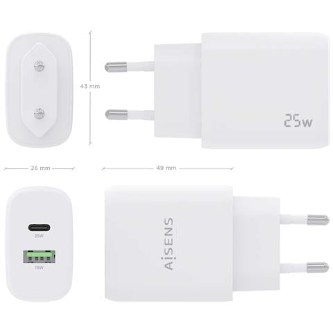 A110-0758 Caricabatterie per dispositivi mobili Universale Bianco AC Ricarica rapida Interno - Foto 5