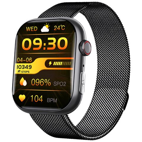 Orologio Ecg Intelligente Con Cardiofrequenzimetro, Fitness Tracker, Con Più Modalità Sportive Black Milanese Strap - Foto 10