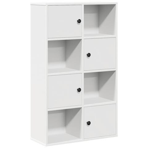 Libreria Bianca 60x24x101,5 Cm In Legno Multistrato - Foto 2