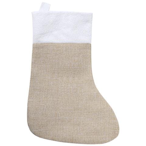 Calza Natalizia In Combinazione Di Colori Naturali E Bianchi. Include Un Nastro Per Appendere. - Foto 2