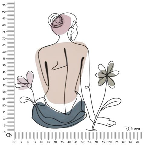 Decorazione In Metallo 3d Corpi 6 - Multicolore - Metallo - 80x1,3x90 Cm - Foto 6